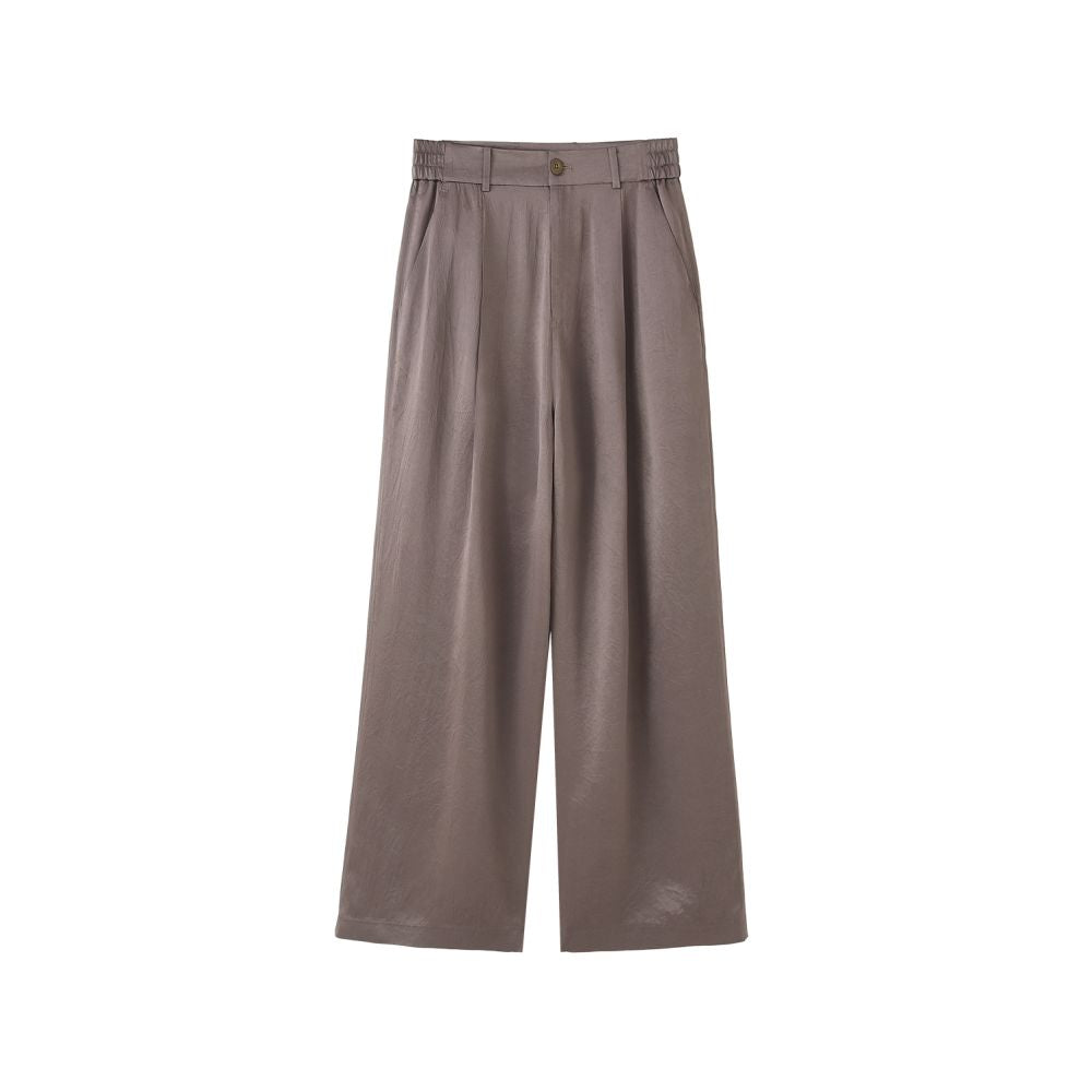 COMMON VALUE Japan Imported 100 Satin Acetate Pants High Grade Gloss Natural Texture Wide Leg Pants image 32