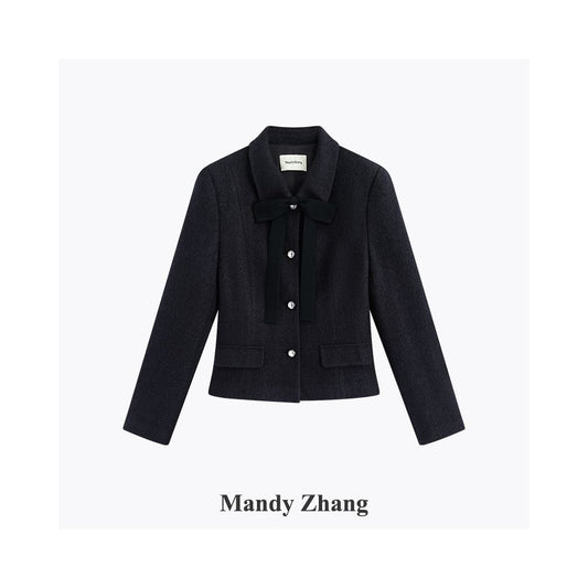 ASAYA4756 – Mandy Zhang Bow-Tweed Elegance Set 🎀✨