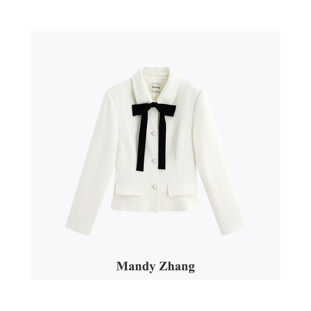ASAYA4756 – Mandy Zhang Bow-Tweed Elegance Set 🎀✨