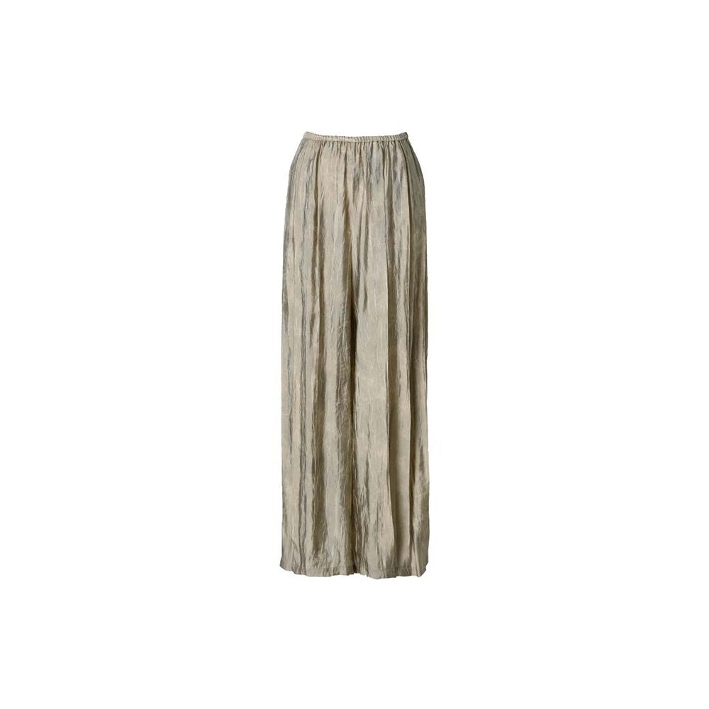 Spot Mogas high street pleated casual pants lightweight breathable elastic waistband long wide leg pants for women in spring and summer image 14