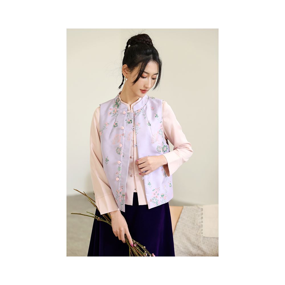 Tao Zhiyao Spring 2023 Vanilla Sky China Chic New Chinese Jacquard Spring and Autumn Sandwich Short Wallet Versatile image 0