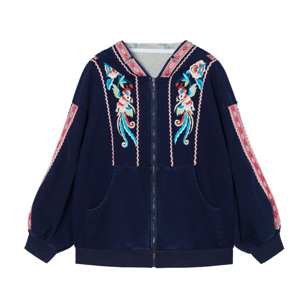 Su Luo s original China Chic Embroidered Sweater Sweatpants Set image 9