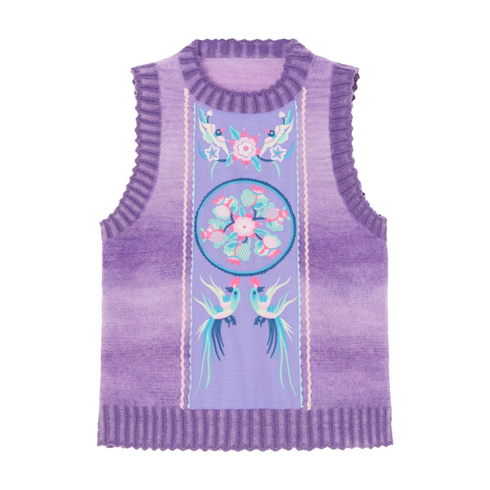 Su Luo s Autumn Original Design of Ethnic Embroidered Sleeveless Knitted Sweater with Chinese Style Embroidery in image 10
