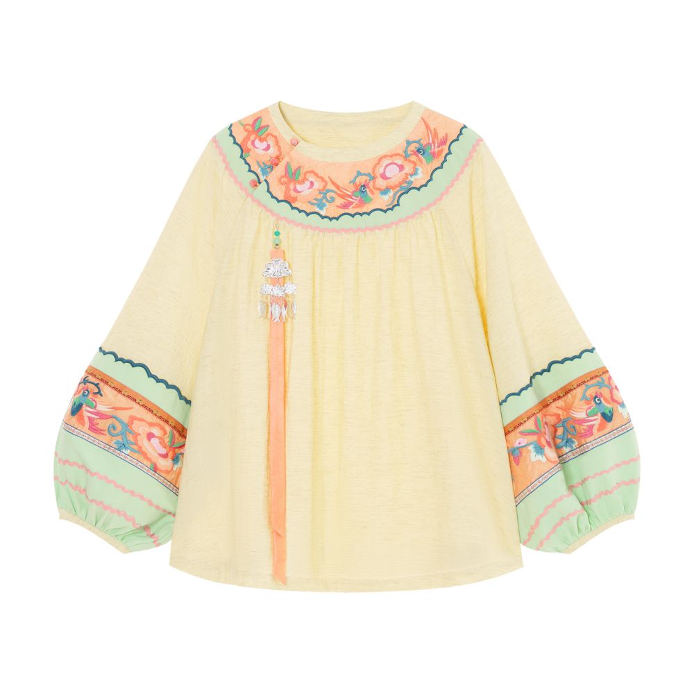 Su Luo s Autumn Original Design Ethnic Style Retro Embroidered Loose Shirt in image 11