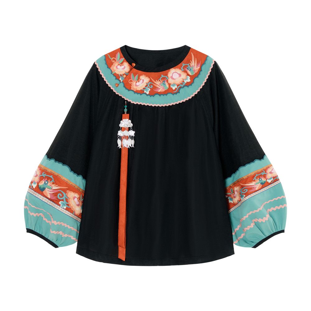 Su Luo s Autumn Original Design Ethnic Style Retro Embroidered Loose Shirt in image 15