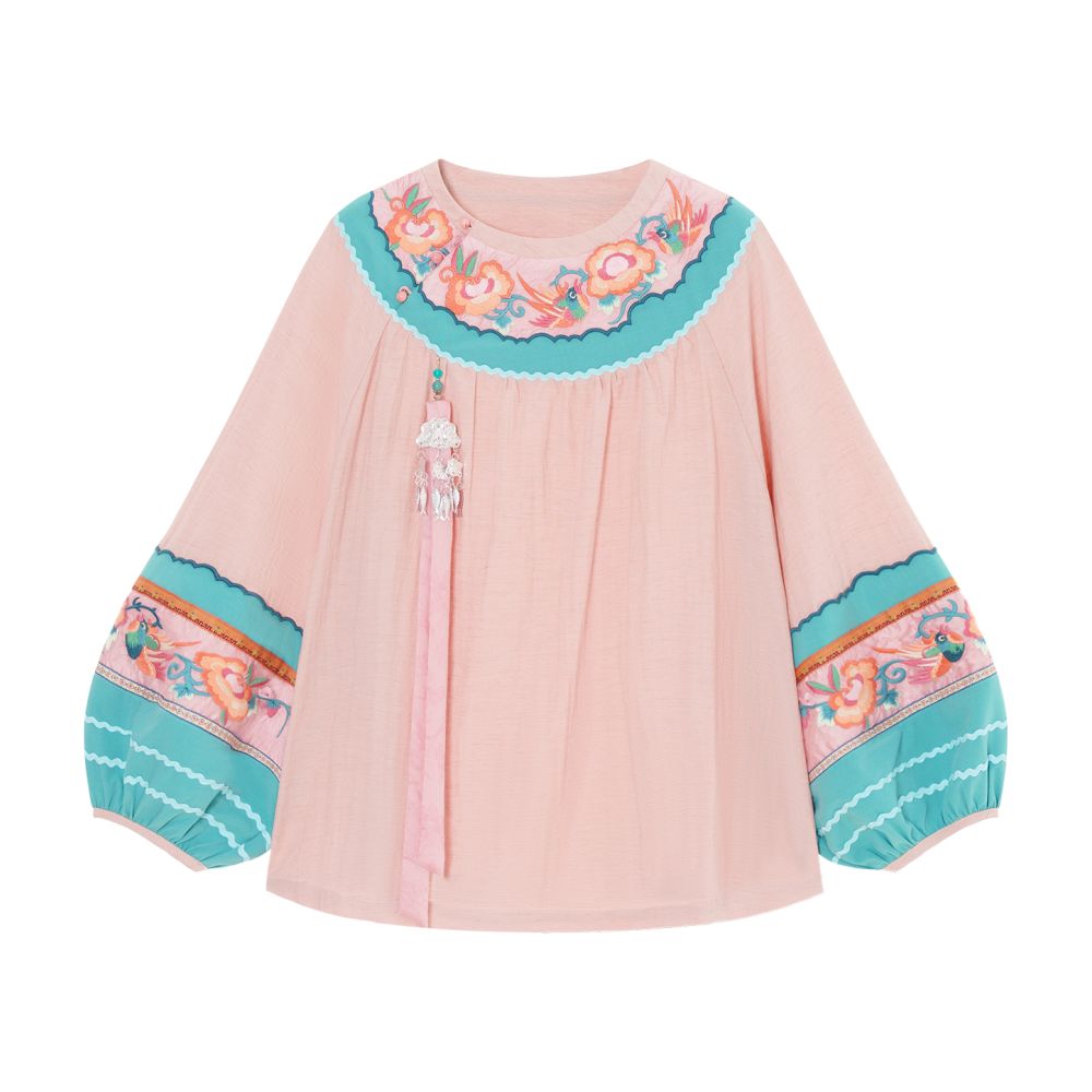 Su Luo s Autumn Original Design Ethnic Style Retro Embroidered Loose Shirt in image 23