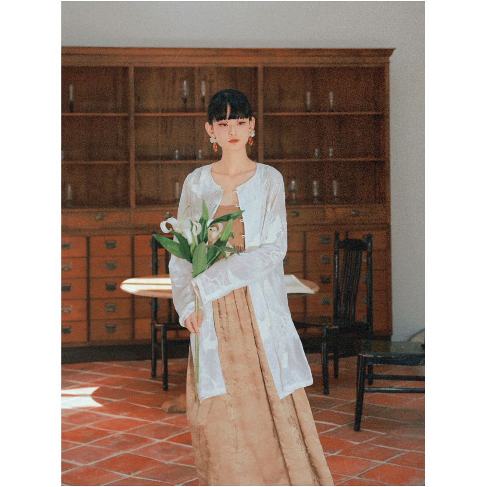 Songhe Changchun Embroidered Long Shirt New Chinese Style Shirt CHARMMY YE Playful Design New Dress image 3