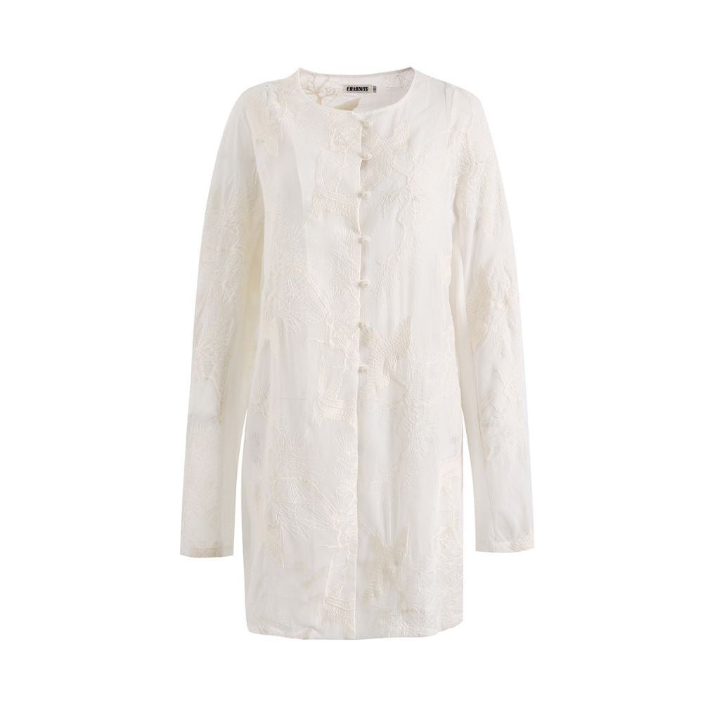 Songhe Changchun Embroidered Long Shirt New Chinese Style Shirt CHARMMY YE Playful Design New Dress image 5