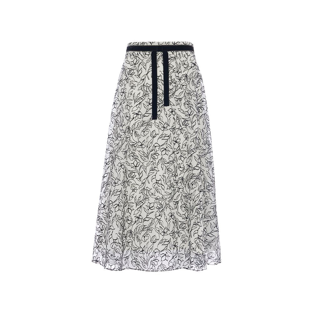 Hua Mu Shen Chinese Wind and Snow Spinning Half Skirt Women s New Long High Waist Half Skirt Chinese Improved Lace A line Yarn Skirt image 20