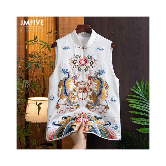 ASAYA 1668 Light luxury retro acetate satin vest