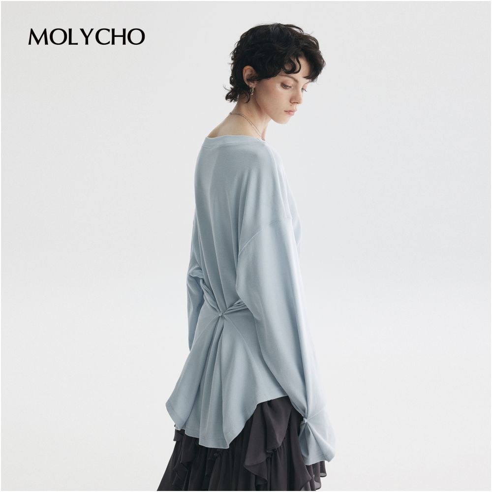 ASAYA4778 – Modern Twist Knit Top 🌫️✨