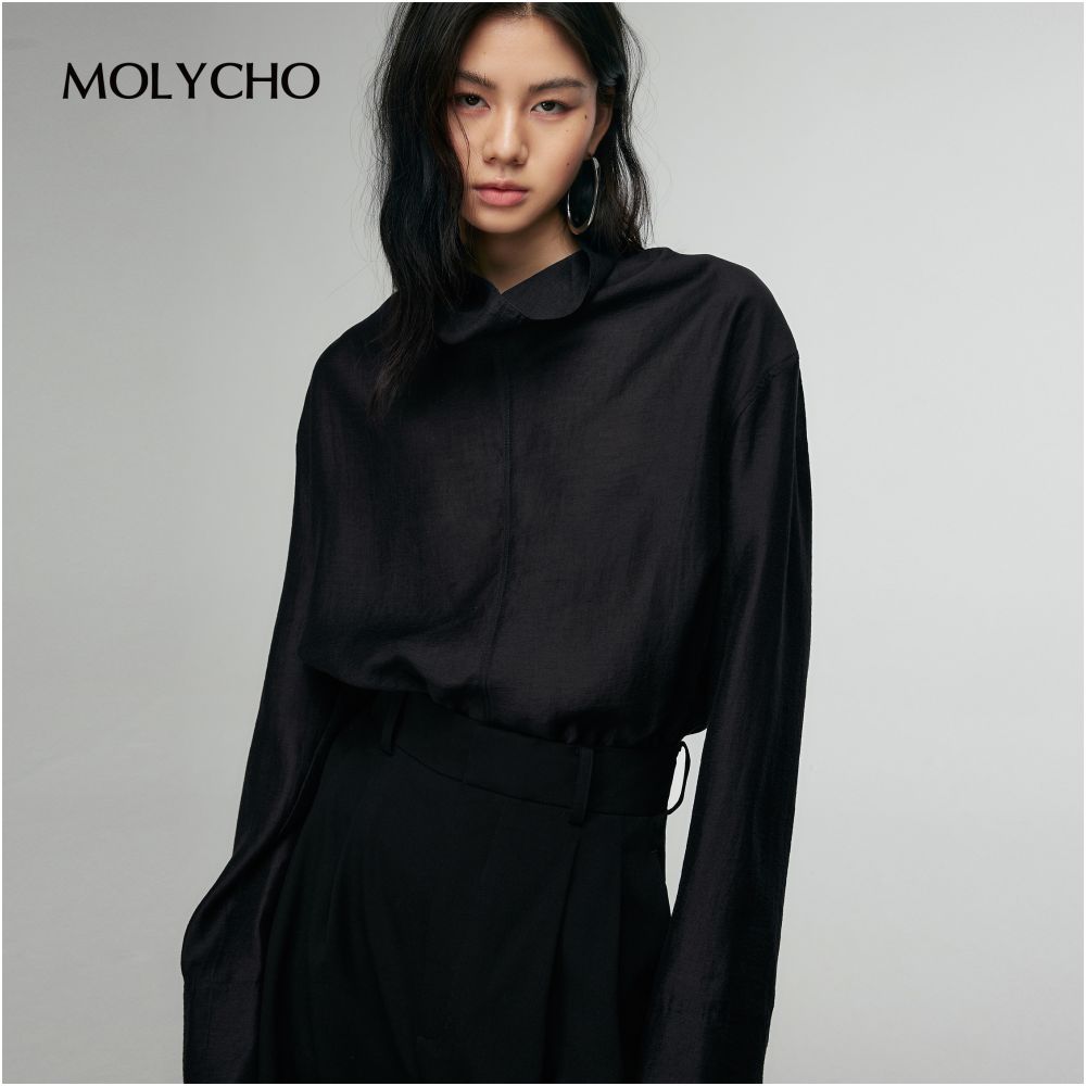 MOLYCHO Cold Aesthetics Thin Long Sleeve Shirt Jacket for Women Medium Length Top Loose Micro Transparent Shirt image 24