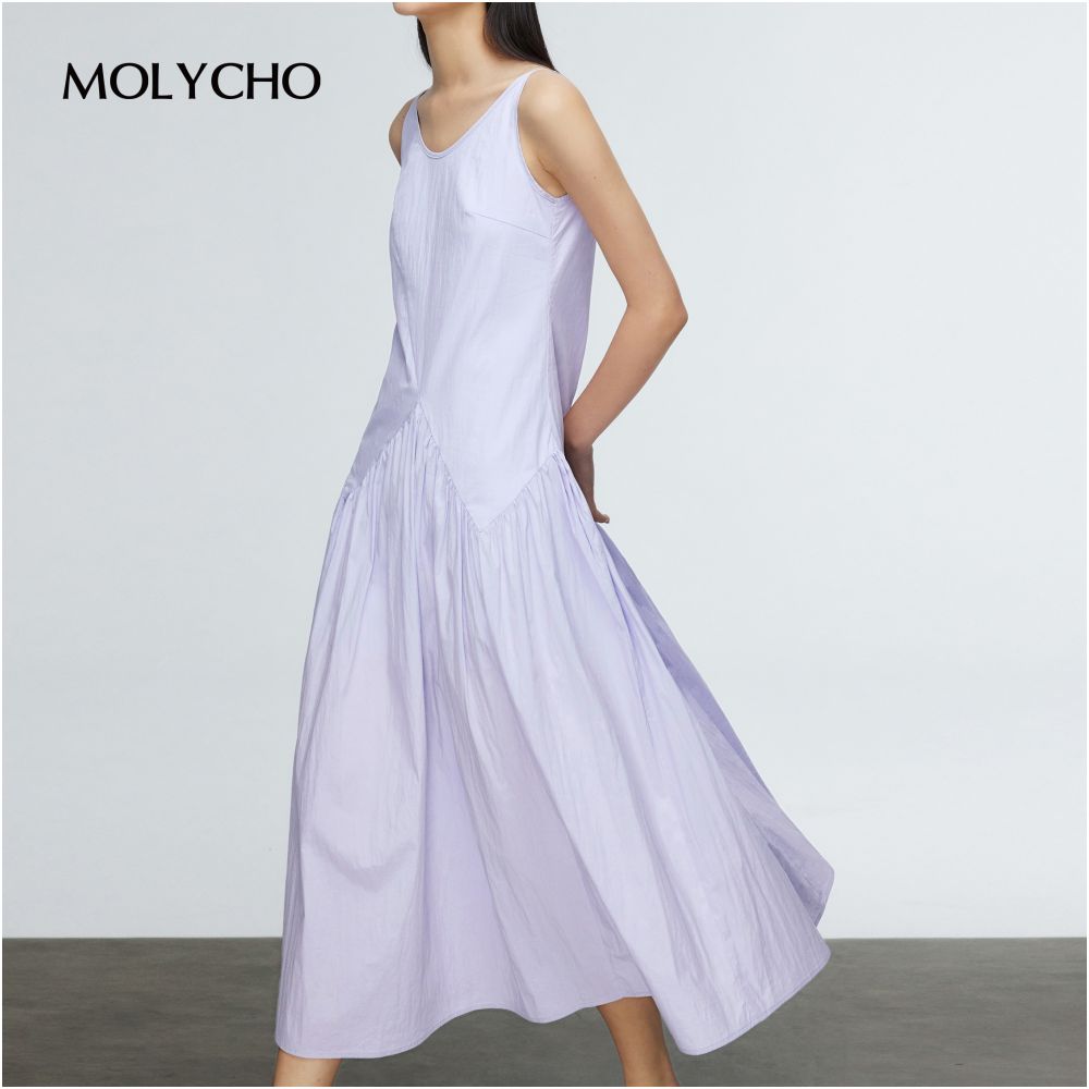 MOLYCHO holiday style loose suspender dress for women in summer tall design splicing slim big swing skirt image 16