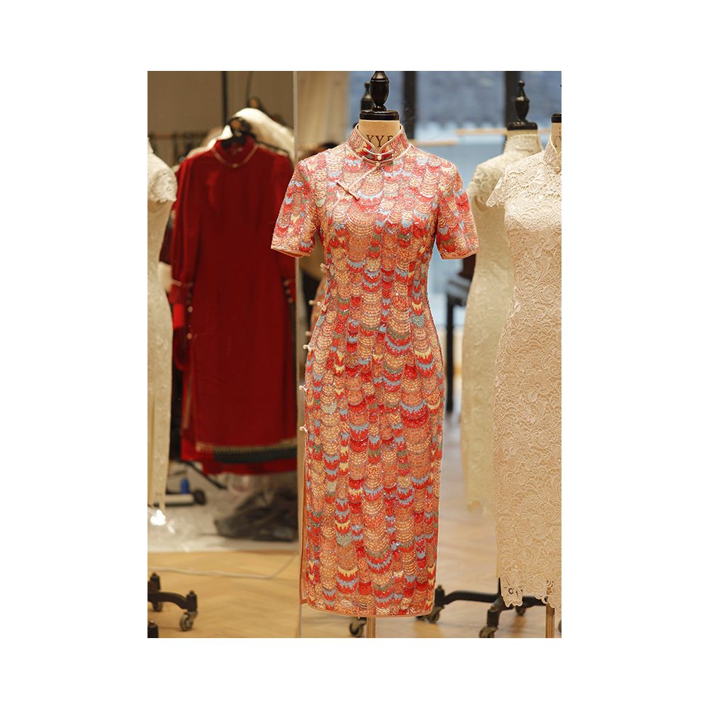 Cheongsam women 2024 new toast dress bride wedding engagement dress young style temperament new Chinese style high end image 11