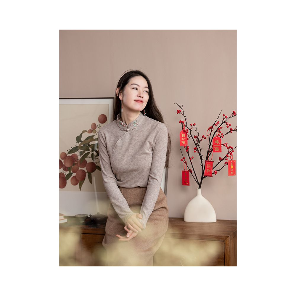Mo Shang Lan Bu s life is rare one confidant two new Chinese Hanfu national style embroidered base shirt women s top trend image 64