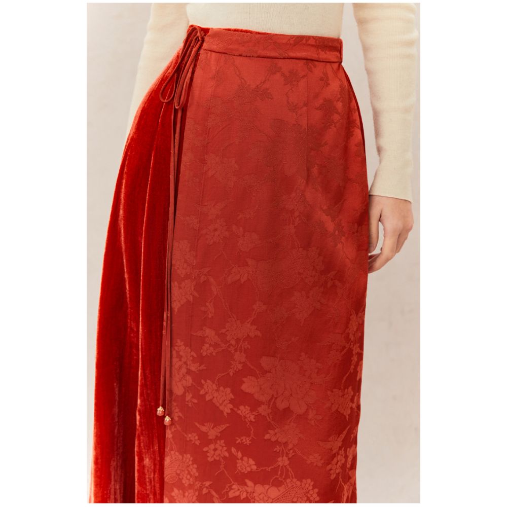 SHIBAI Shibai new Chinese style red national style koi embroidery cotton jacket women 2024 winter short button jacket image 22