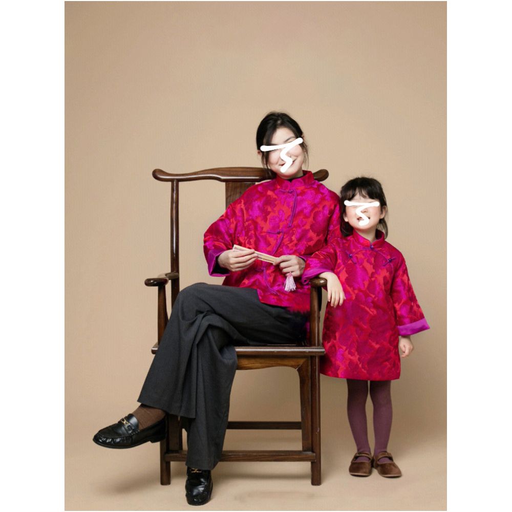 High end Chinese style retro Tang style printed New Year s coat red battle robe women s unique and chic top winter outfit image 0