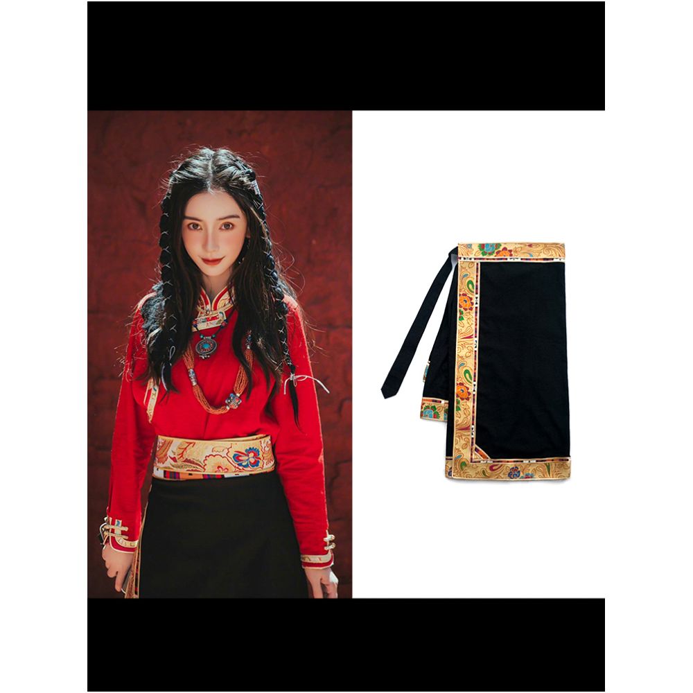 Classic inheritance Tibetan traditional Tibetan dress half skirt women s retro wrap skirt one piece skirt baby same style image 33