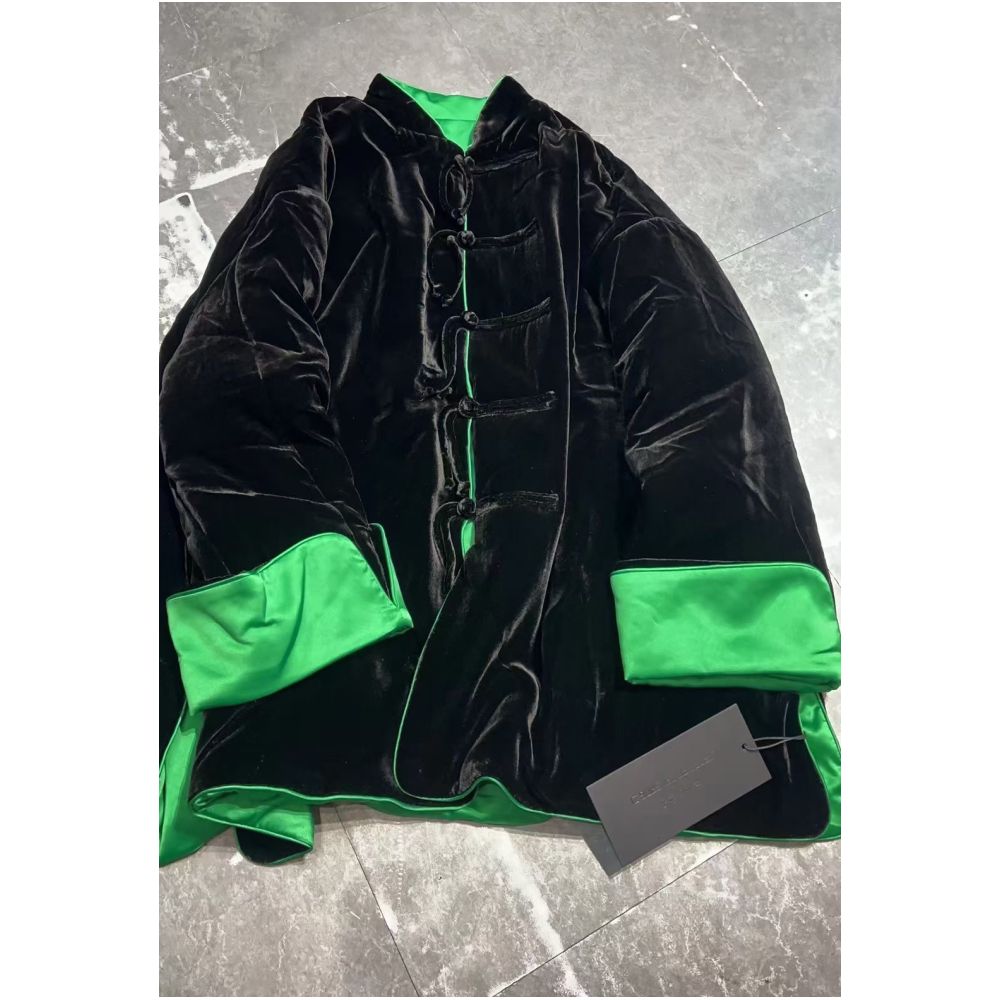 Good reputation CSZ012 fashionable new Chinese style silk velvet loose retro paired jacket top for spring and autumn women image 72