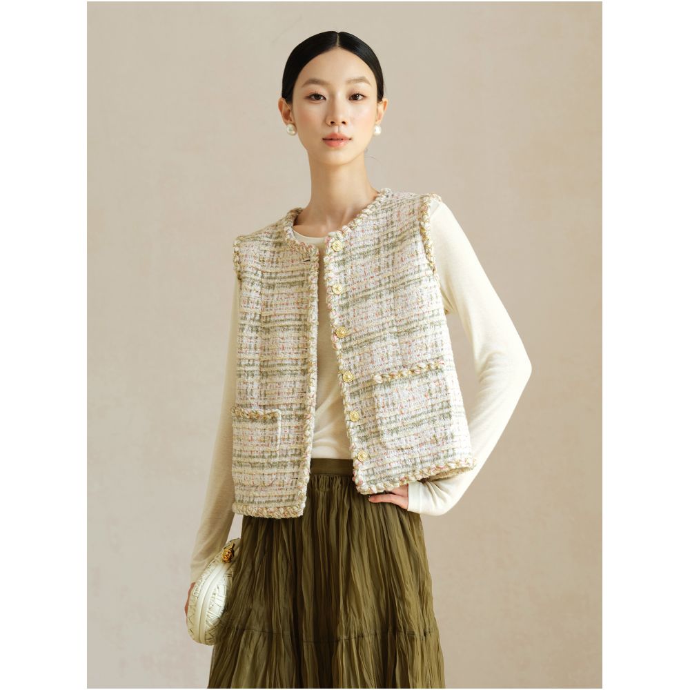Jiaqi Ruixi Heavy Industry Woolen Coarse Felt Handmade Weaving High Quality Versatile Temperament Sleeveless Coat Vest image 0