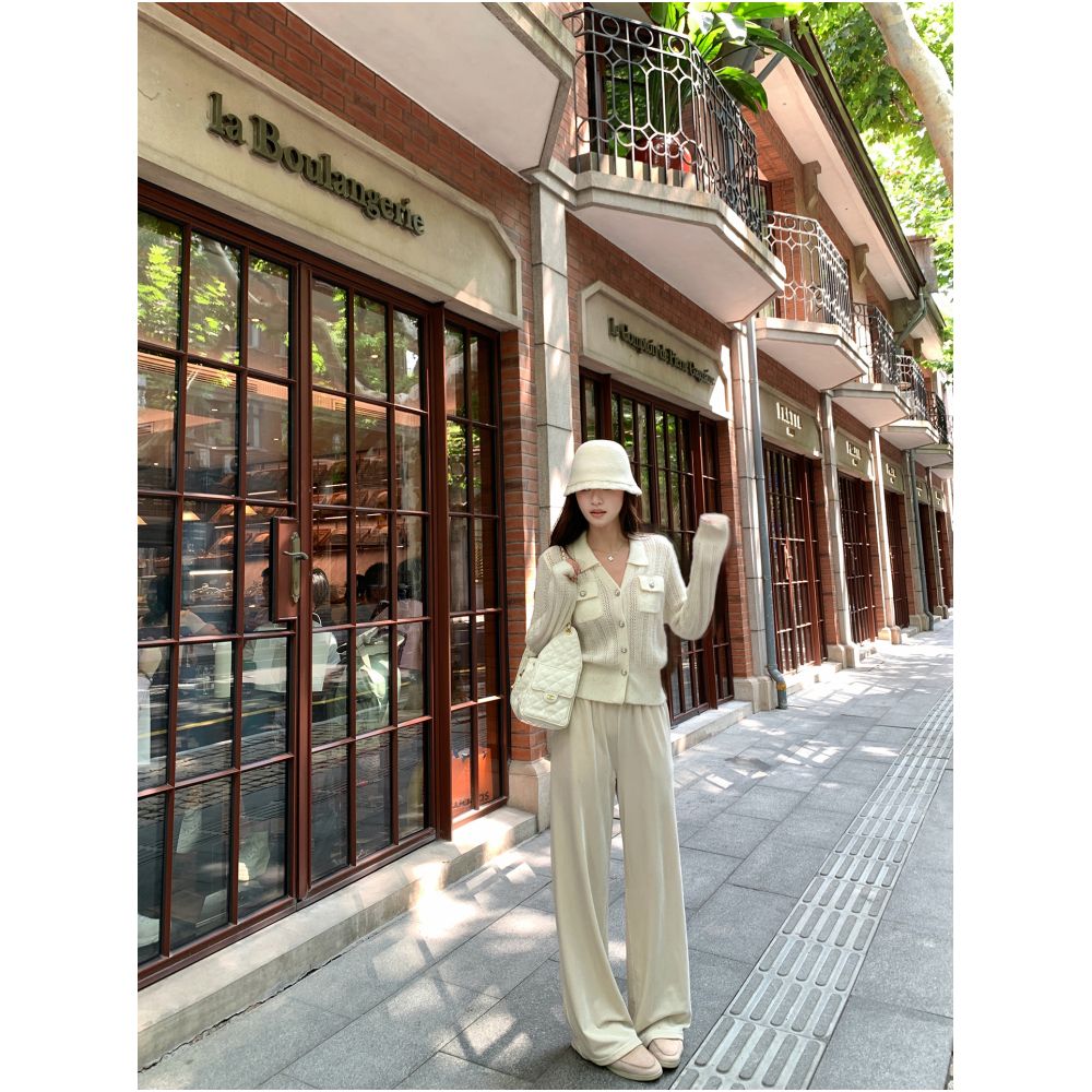 Cchen Chen Luxury Velvet Pants with High Waist Wide Legs Slim Pants Loose and Slim Fit Velvet Casual Pants image 10