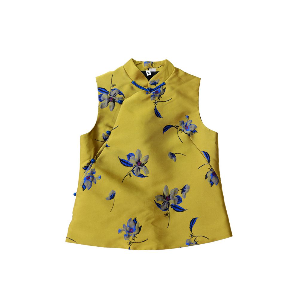 Ai Huiguan autumn and winter new Chinese retro printed brocade vest vest women s casual loose short vest waistcoat image 15