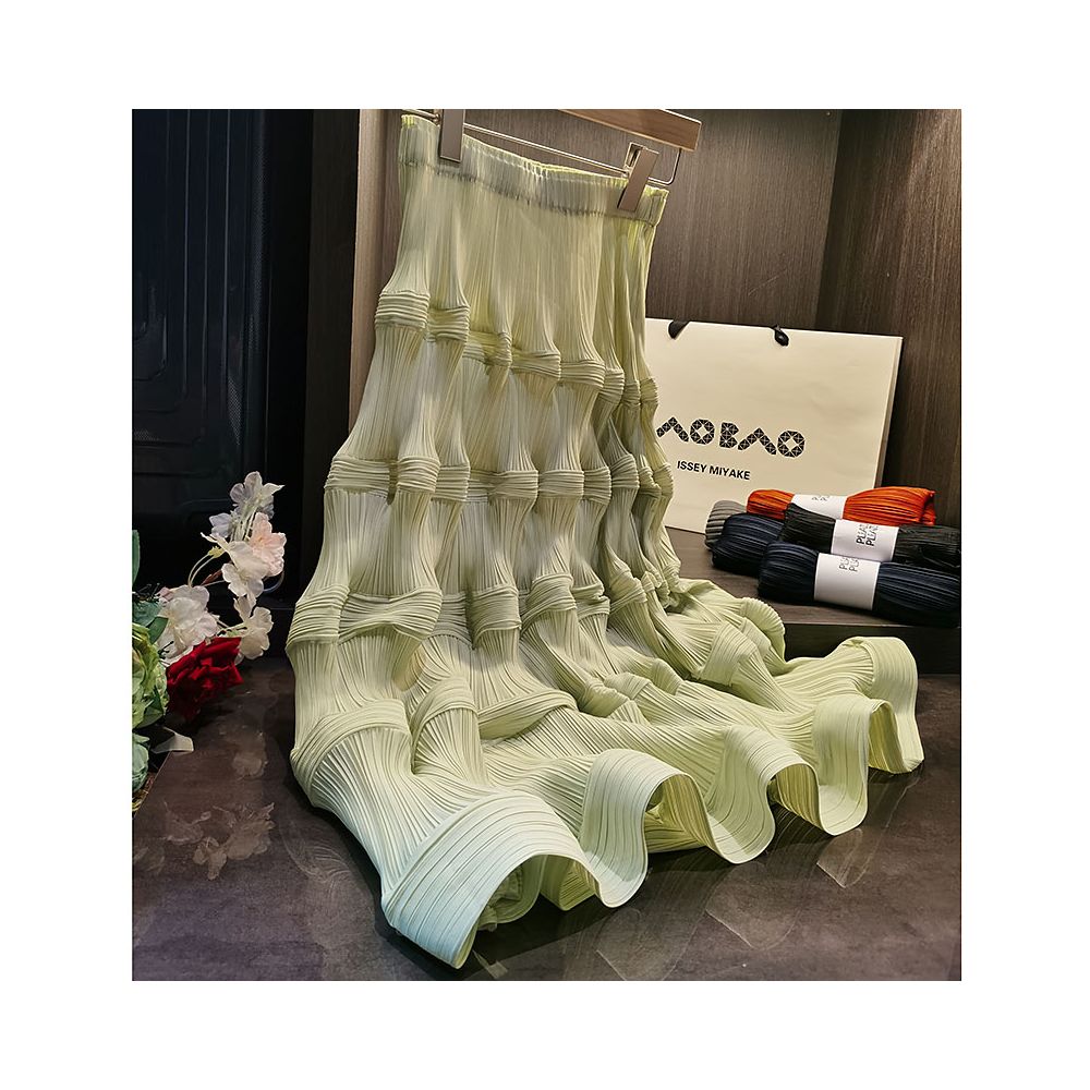 High end pleated commuting temperament versatile slimming and high waisted pleated skirt mid length pleated skirt and versatile pleated skirt image 6
