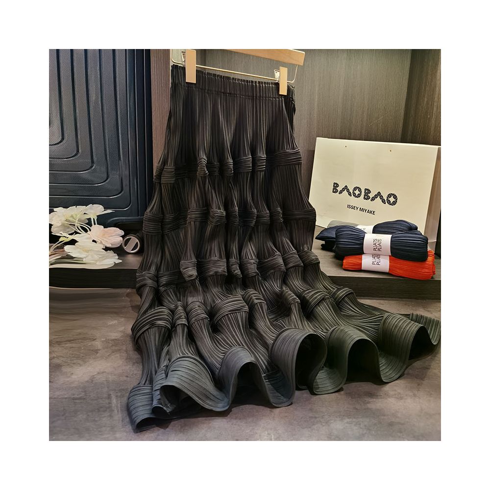 High end pleated commuting temperament versatile slimming and high waisted pleated skirt mid length pleated skirt and versatile pleated skirt image 9