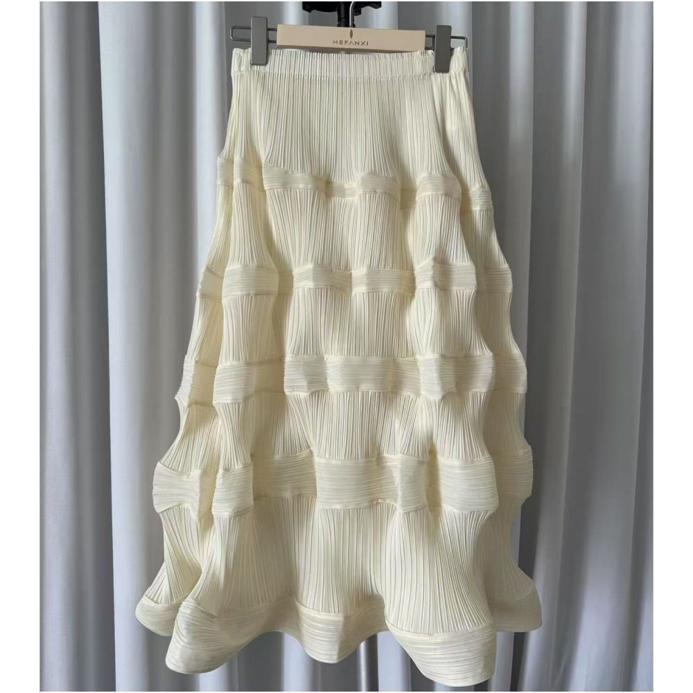 High end pleated commuting temperament versatile slimming and high waisted pleated skirt mid length pleated skirt and versatile pleated skirt image 15