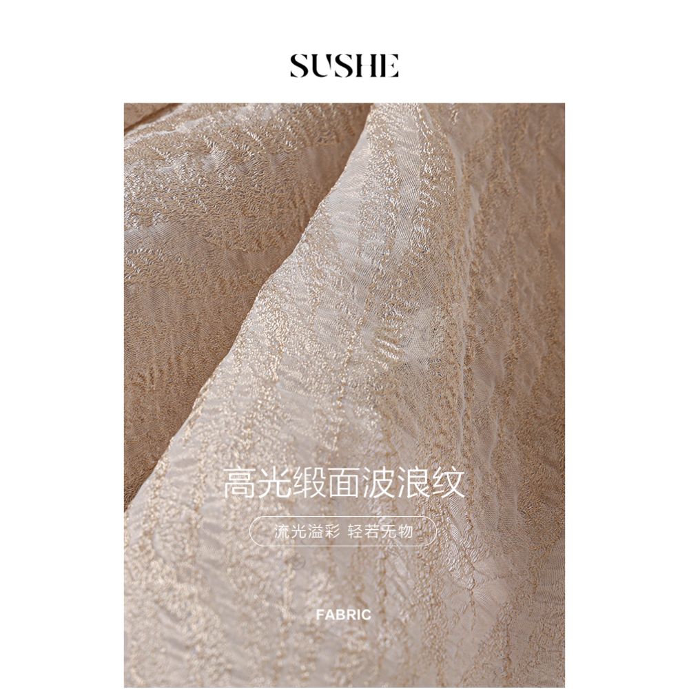 New Chinese style series Shuxi SUSHE fairy atmosphere surround effect flared sleeves V neck long cardigan women s summer image 5