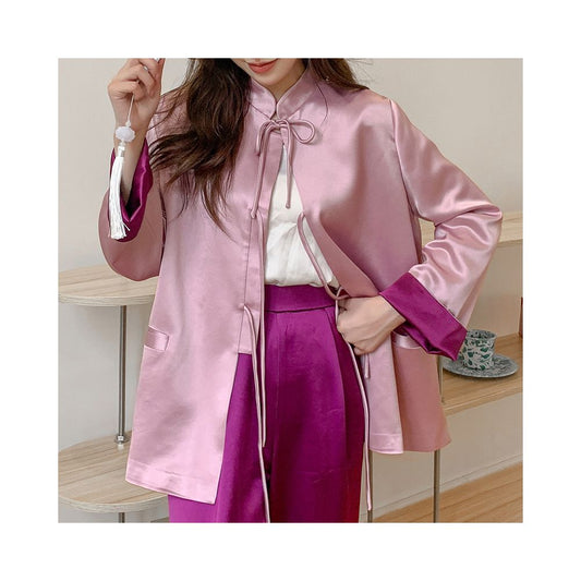 ASAYA 1170 - Lang Y Chinese Suit Lace-up Cardigan Jacket