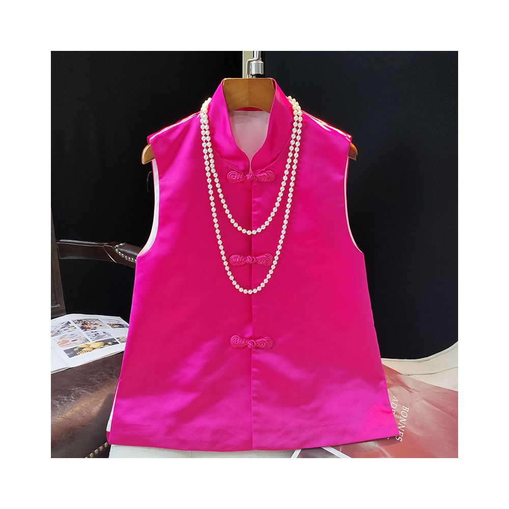 Retro Chinese style buckle vest for women in autumn 2025 new high end and youthful Chinese style cheongsam top image 8