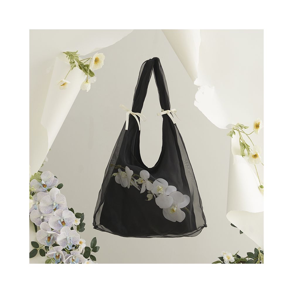 ASAYA4818 – Orchid Whisper Sheer Tote 🌸🖤