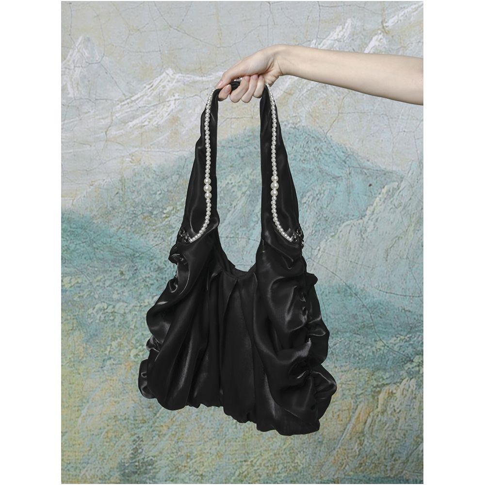 ASAYA4820 – Pearl Cloud Ruched Tote ☁️✨