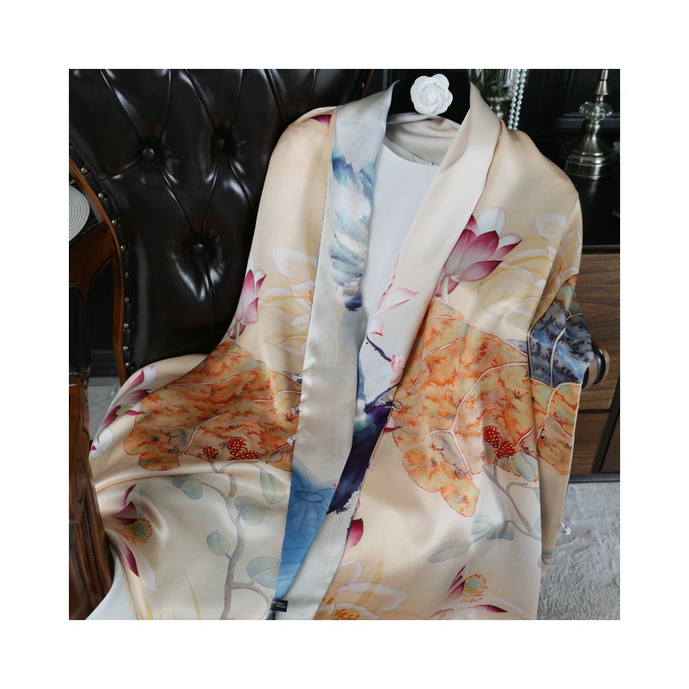 ASAYA4826 – Imperial Blossom Silk Scarf 🌸✨