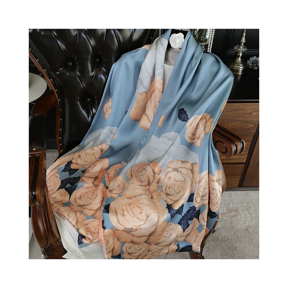 Double sided dual purpose silk buckle shawl scarf mulberry silk scarf qipao outfit mother s gift for mother and mother in law image 64