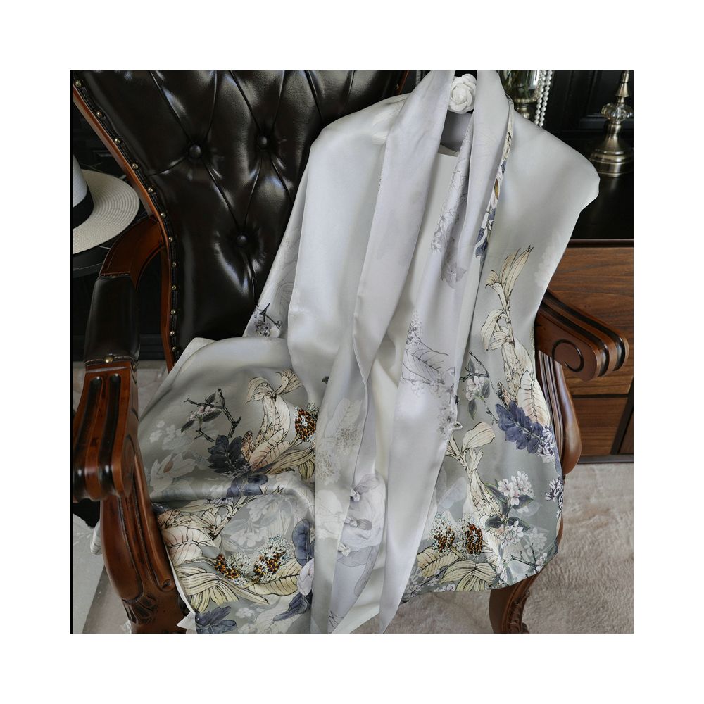 ASAYA4826 – Imperial Blossom Silk Scarf 🌸✨