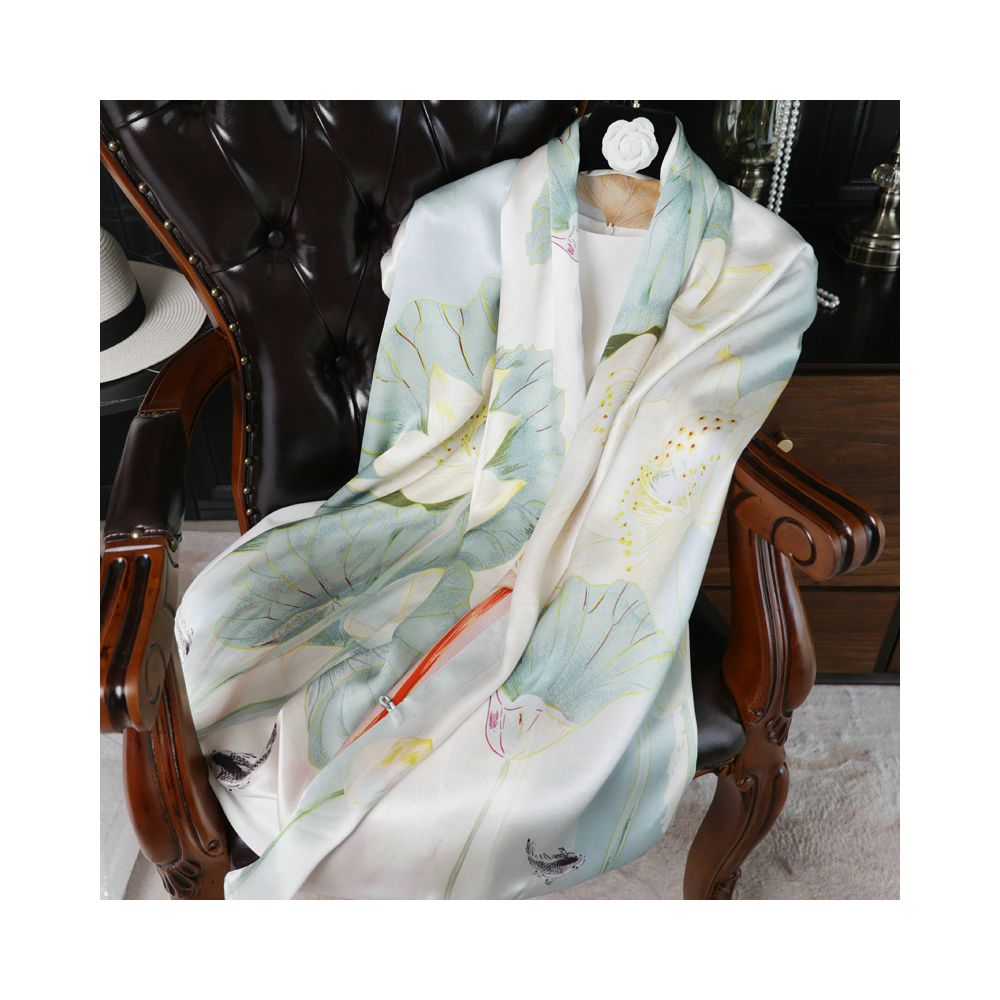 ASAYA4826 – Imperial Blossom Silk Scarf 🌸✨