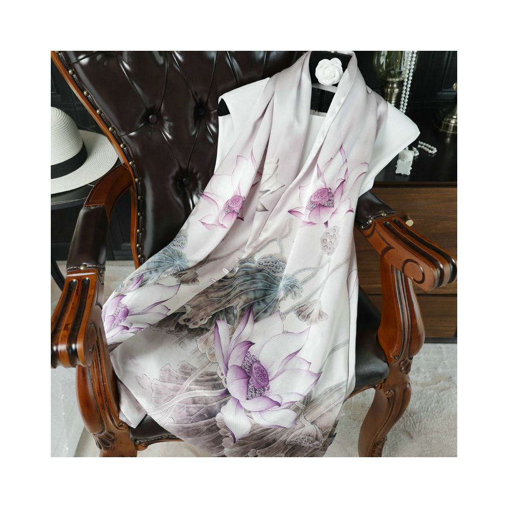 Double sided dual purpose silk buckle shawl scarf mulberry silk scarf qipao outfit mother s gift for mother and mother in law image 25