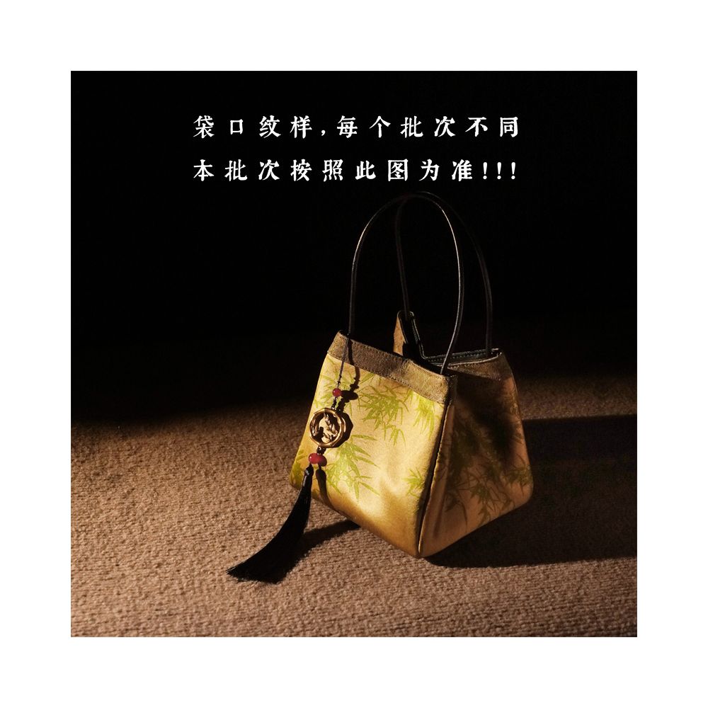 New Chinese style Chinese style handbag fragrant cloud yarn handbag small square handbag with cheongsam handbag mulberry silk women s small handbag image 7