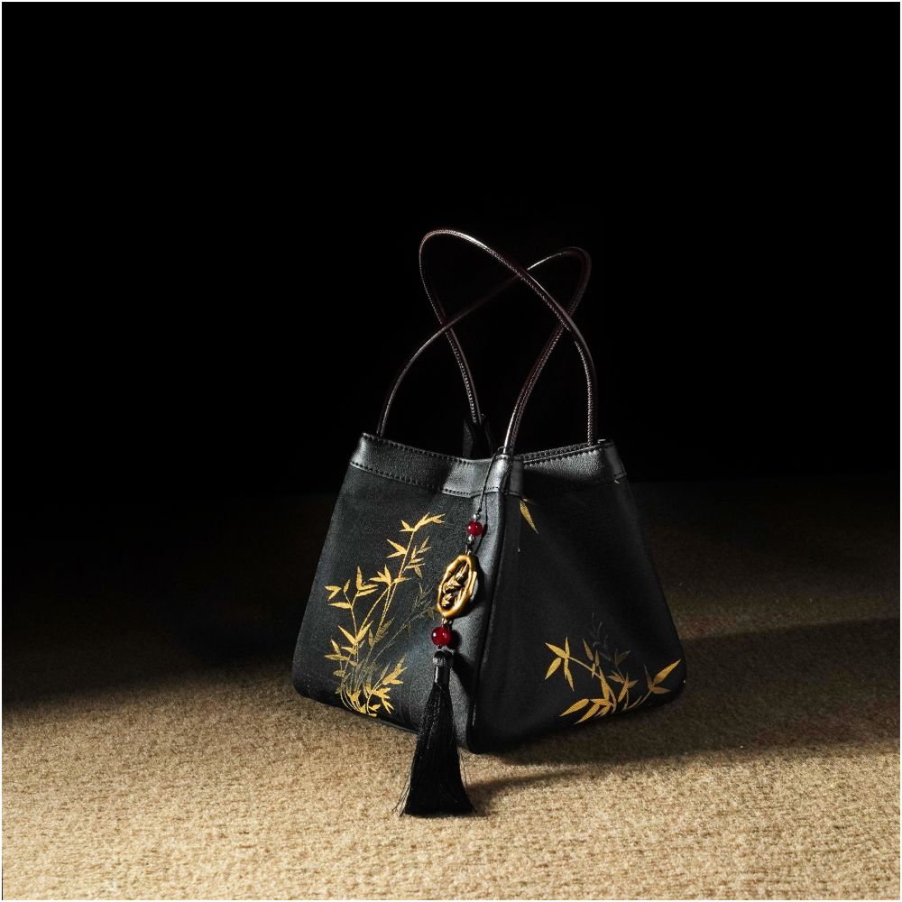 New Chinese style Chinese style handbag fragrant cloud yarn handbag small square handbag with cheongsam handbag mulberry silk women s small handbag image 8