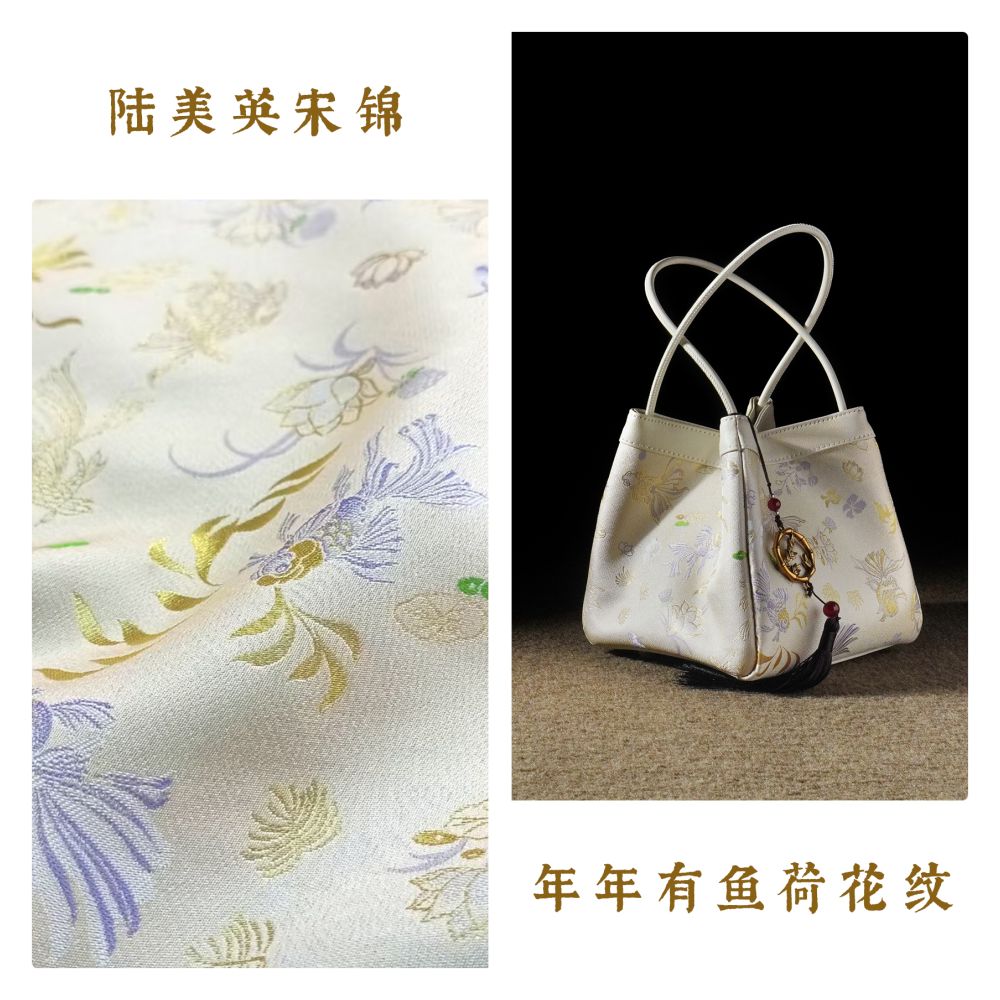 New Chinese style Chinese style handbag fragrant cloud yarn handbag small square handbag with cheongsam handbag mulberry silk women s small handbag image 33