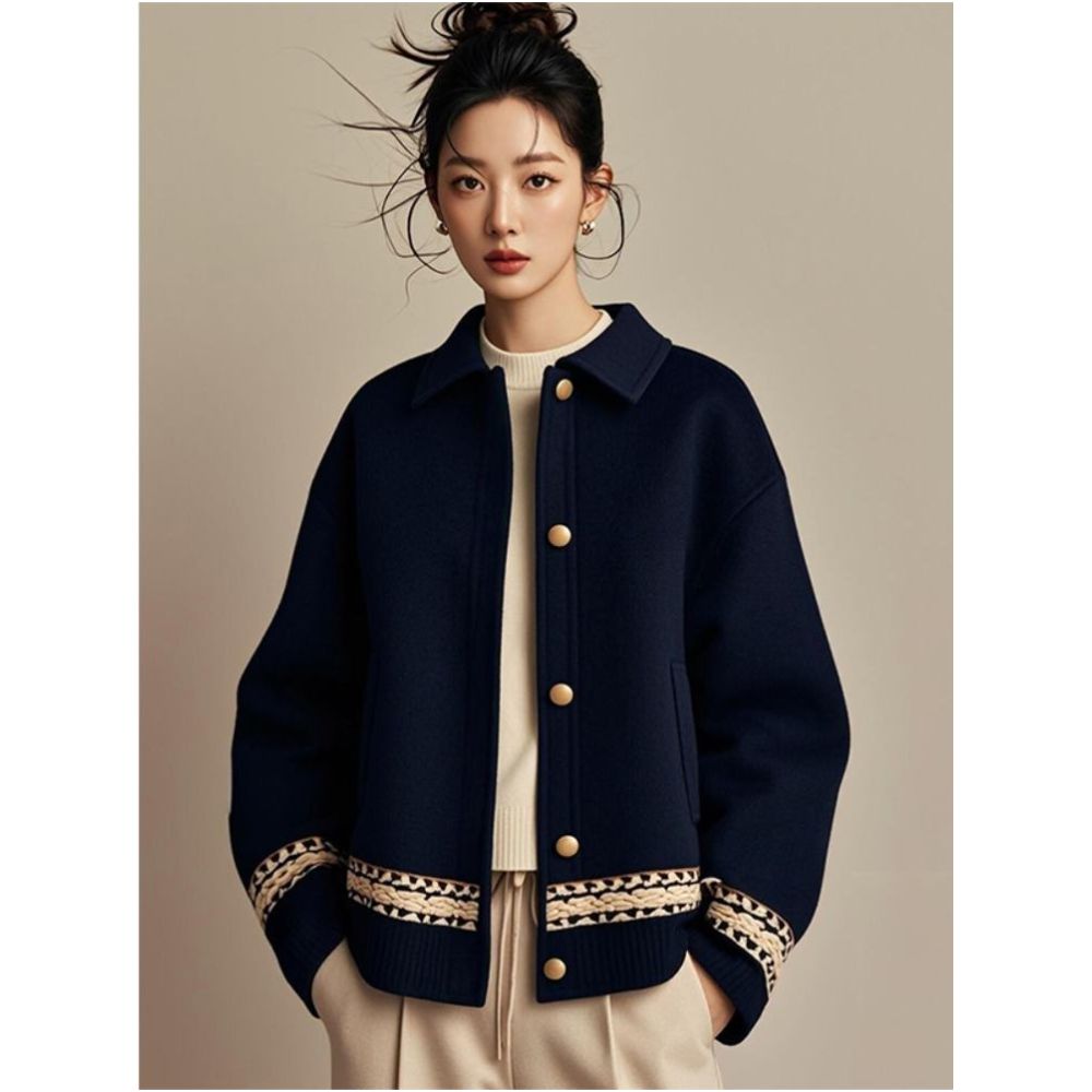 New Chinese style women s clothing with Chinese style outerwear women s autumn and winter 2025 new popular items deep autumn and early winter thick small fragrant style top image 4