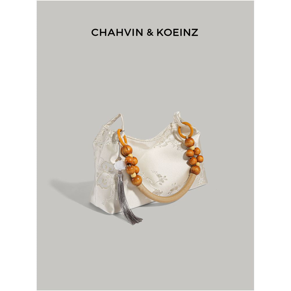 CAHVIN KOEINZ New Chinese Style Bag for Women 2024 New Vintage Embroidered Fabric Bag Silk Underarm Bag image 4