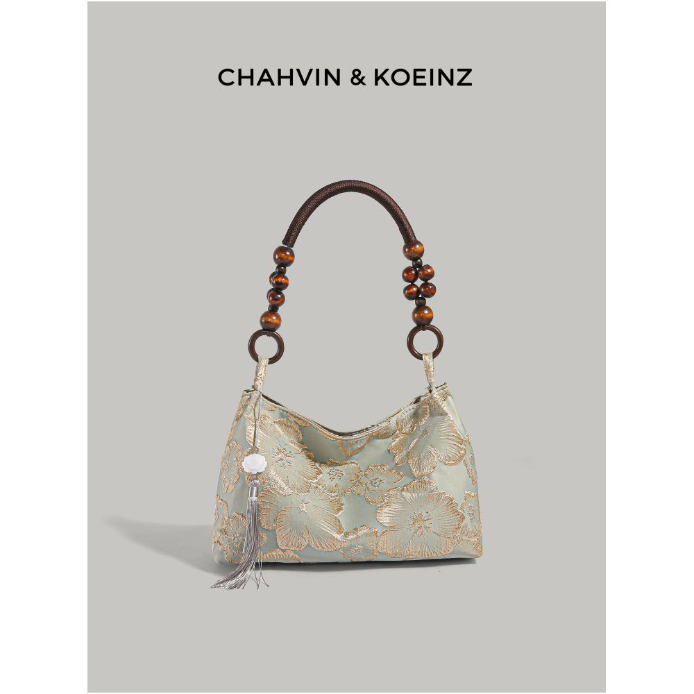 CAHVIN KOEINZ New Chinese Style Bag for Women 2024 New Vintage Embroidered Fabric Bag Silk Underarm Bag image 5