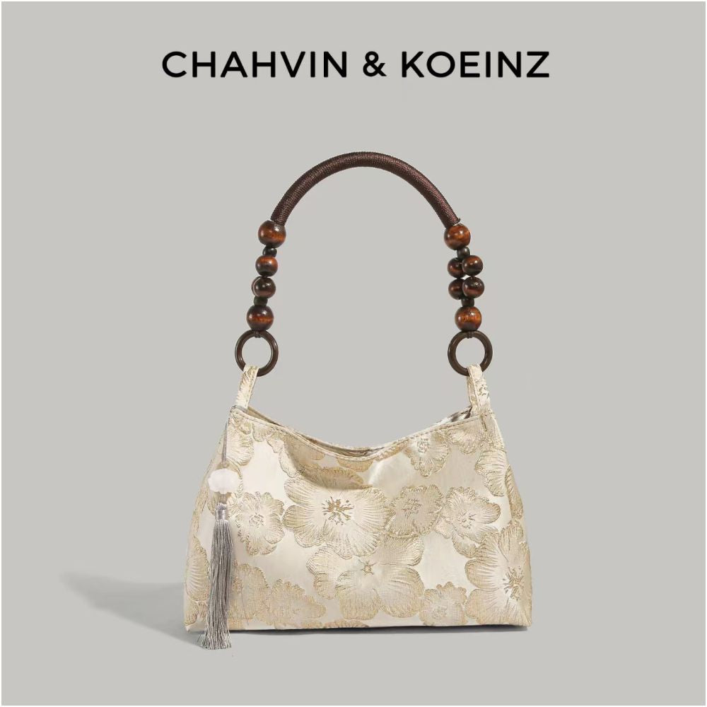 CAHVIN KOEINZ New Chinese Style Bag for Women 2024 New Vintage Embroidered Fabric Bag Silk Underarm Bag image 7