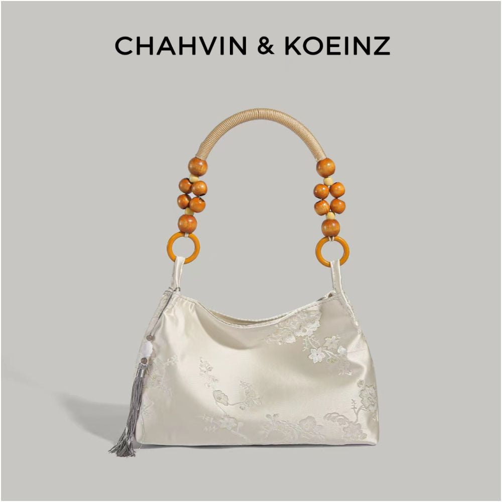 CAHVIN KOEINZ New Chinese Style Bag for Women 2024 New Vintage Embroidered Fabric Bag Silk Underarm Bag image 8