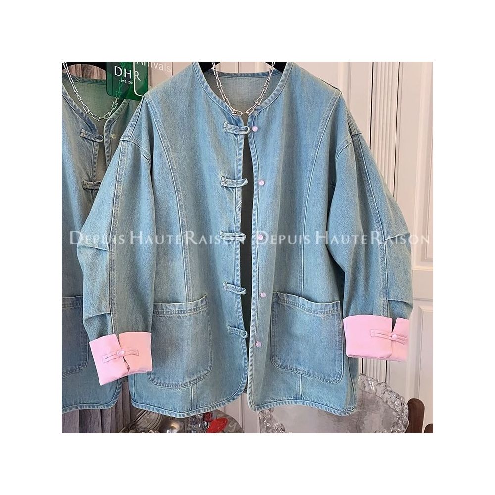 ASAYA4846 – Denim Modern Hanfu Jacket 💙