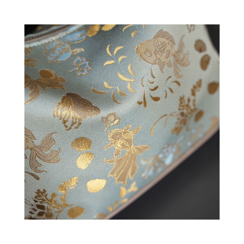 Qian Xiaoping Goldfish Algae Song Jin Underarm Bag Intangible Cultural Heritage Mulberry Silk Crossbody Bag Chinese Style Bag Single Shoulder Gift Women s Bag image 5