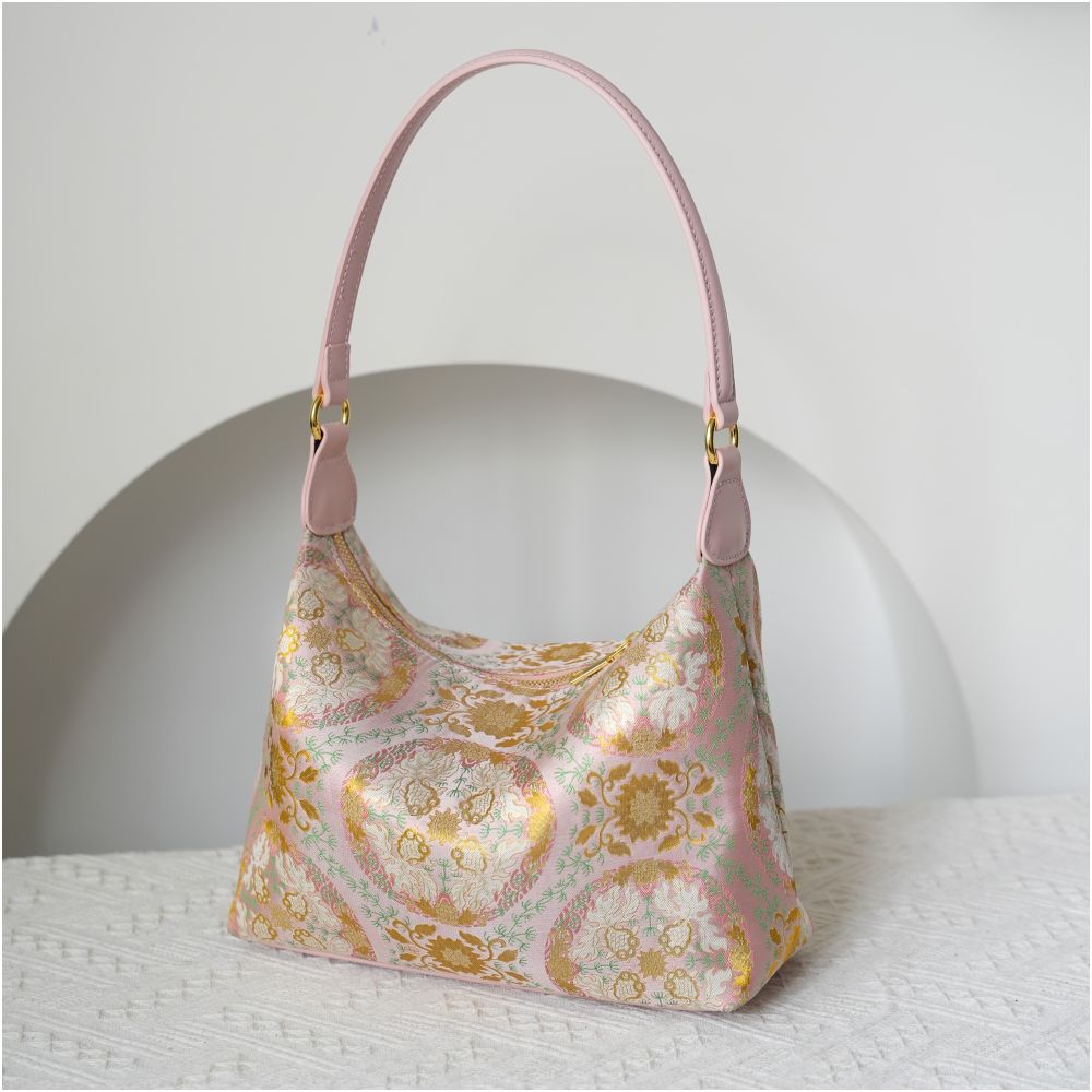 Qian Xiaoping Goldfish Algae Song Jin Underarm Bag Intangible Cultural Heritage Mulberry Silk Crossbody Bag Chinese Style Bag Single Shoulder Gift Women s Bag image 9